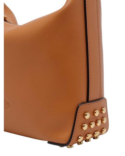 Tod's Brown Mini Leather Bucket Bag