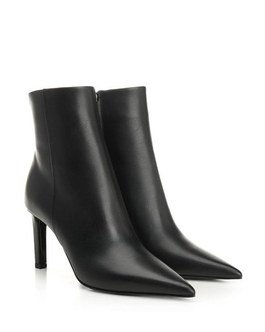 Jimmy Choo Black Frankie 85 Leather Ankle Boots