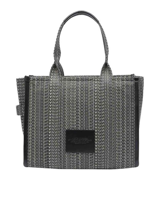 Marc Jacobs Black The Monogram Jacquard Medium Tote Bag