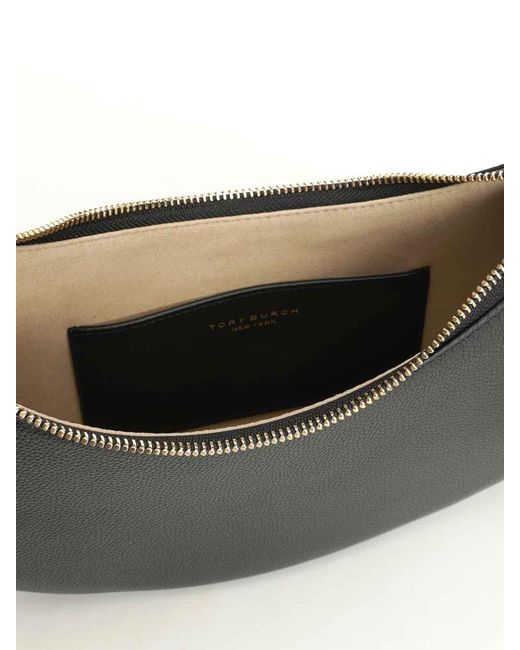 Tory Burch Gray Romy Half Moon Bag