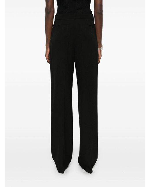 Sportmax Black Straight-Leg Trousers