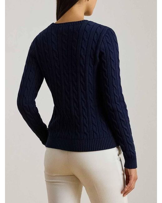 Ralph Lauren Blue Rinett-Long Sleeve-Pullover-Gassed Cotton