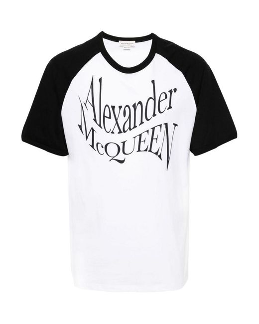 Alexander McQueen Black T-shirt With Logo for men