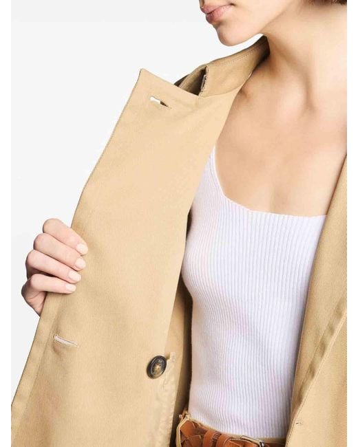 Fay Natural Short-Sleeve Double-Breasted Trench