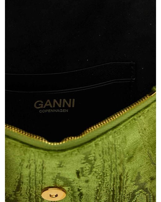 Ganni Green Lulu Wallet On Chain