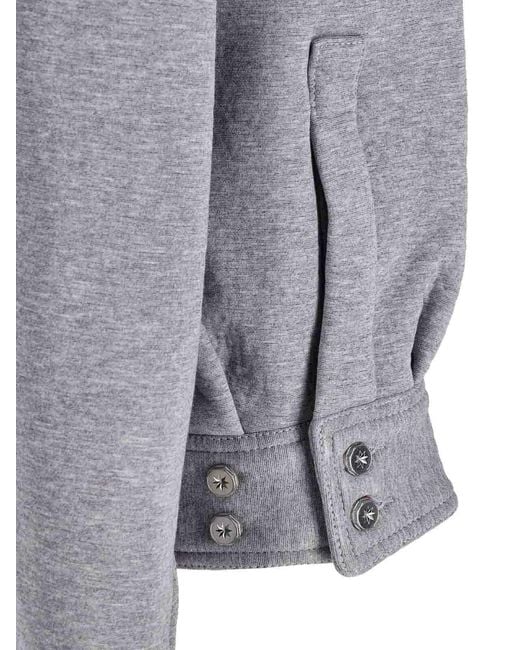 PDF Gray Logo Hooded Sweatshirt for men