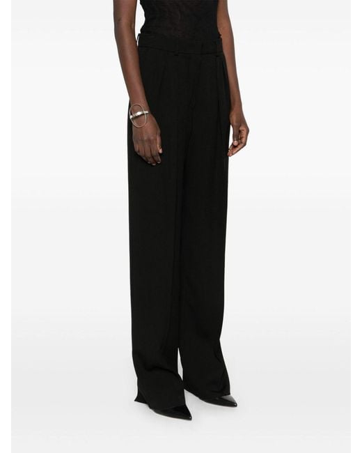 Sportmax Black Straight-Leg Trousers