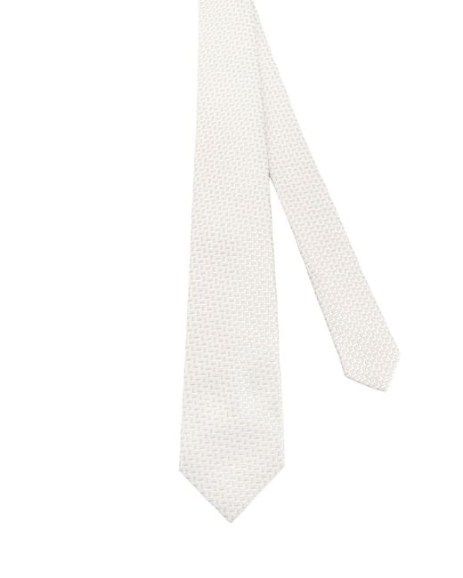 Cravatta di Kiton in White da Uomo