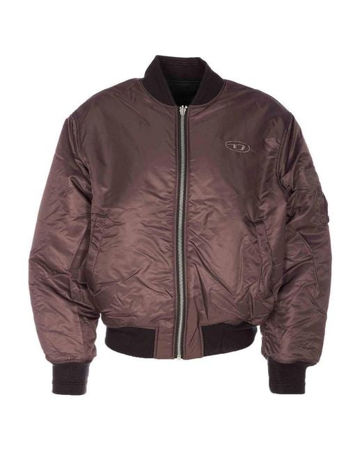 DIESEL Black W-Type-D1 Bomber Jacket for men