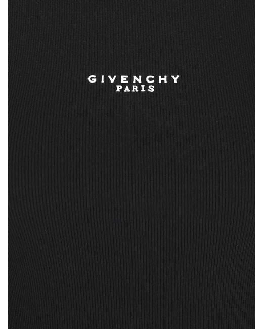 Givenchy Black Logo Cotton Tank Top