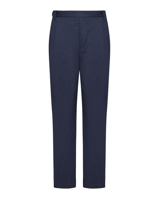 Franzese Collection Blue Pleat Trousers for men