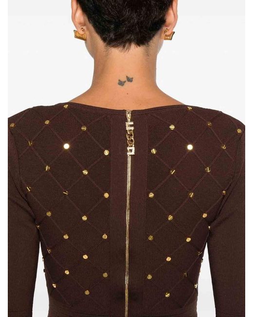 Elisabetta Franchi Brown Dress