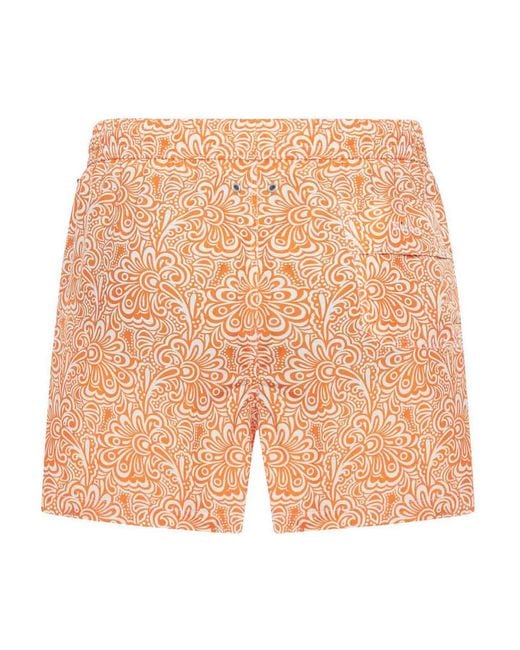 Kiton Orange Swimsuit for men