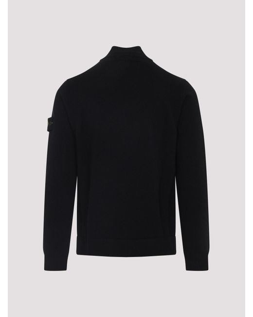 Stone Island Blue Virgin Wool Sweater for men