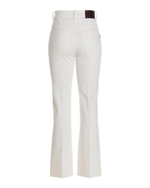 Brunello Cucinelli White Cigarette-style Jeans