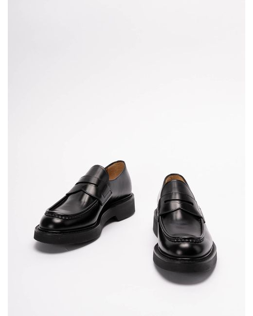 Church's Black Lynton Leather Slip-On Shoes for men