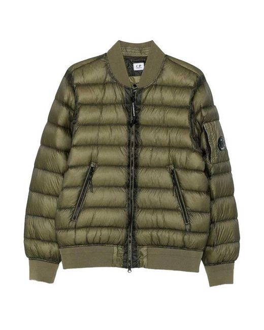 C P Company Green D.D. Shell Padded Bomber Jacket for men