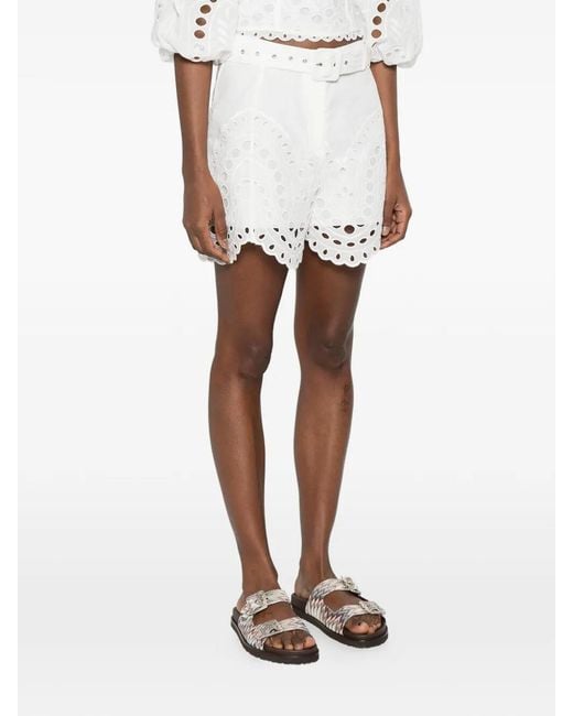 Charo Ruiz White 'Dune' Shorts