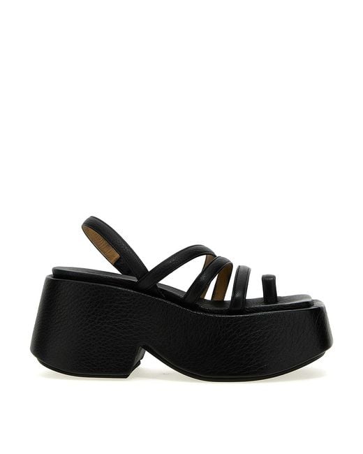 Marsèll Black Zeppo Sandals