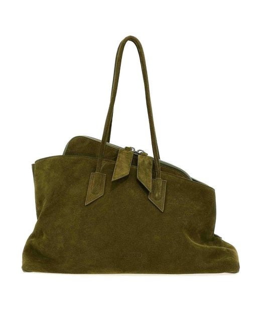 The Attico Green La Passeggiata Medium Shopping Bag
