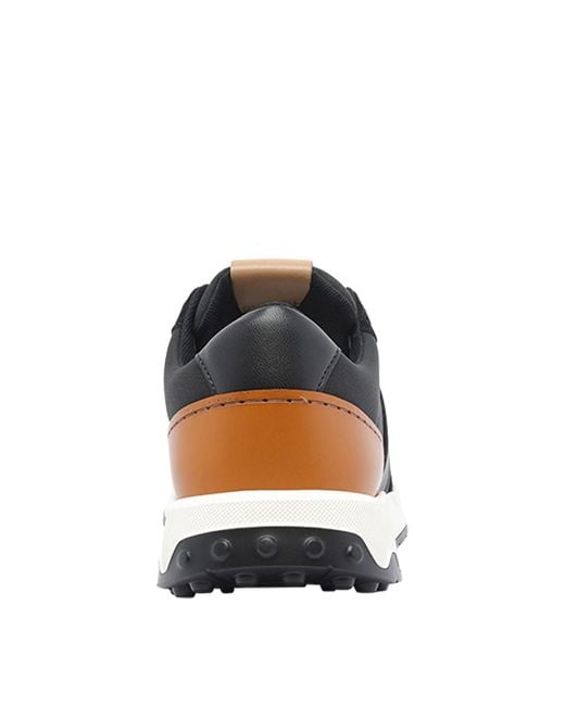 Tod's Black Leather And Technical Fabric Sneakers for men