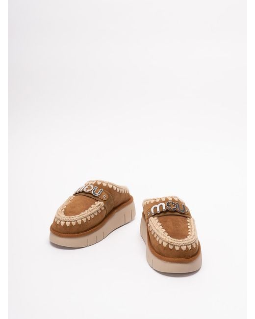 Mou Brown 'Bounce Clog Metal Logo'