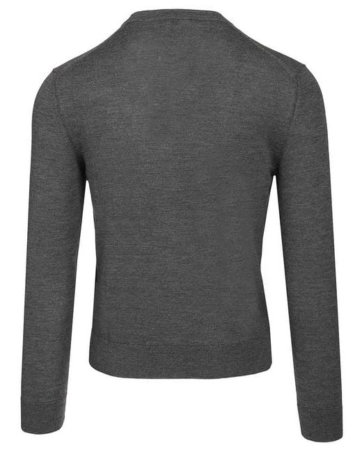 Etro Gray Wool And Silk Sweater for men