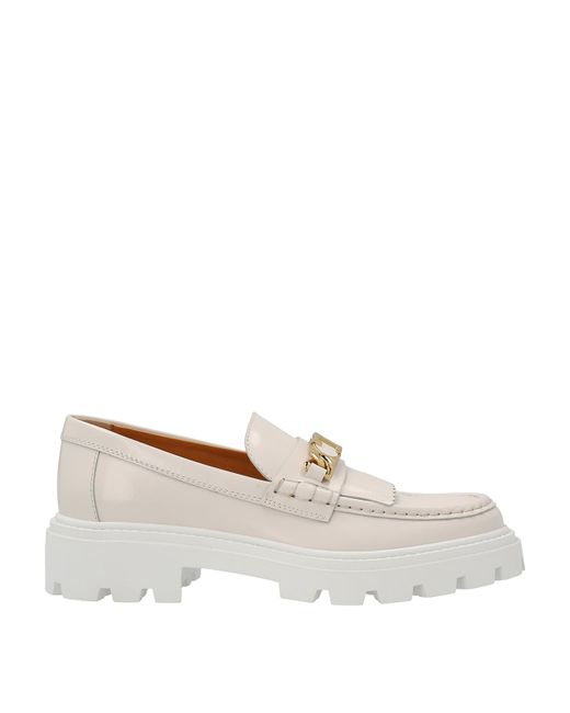 Tod's White 3d Chain Loafers