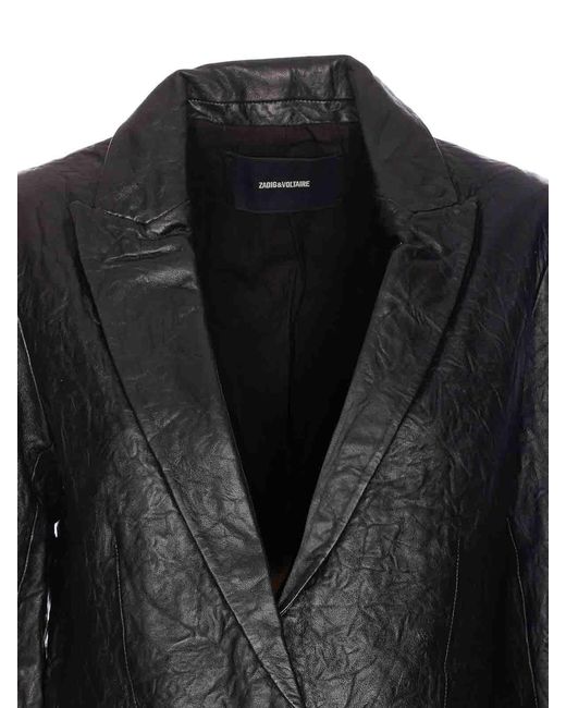 Zadig & Voltaire Black Valse Leather Jacket