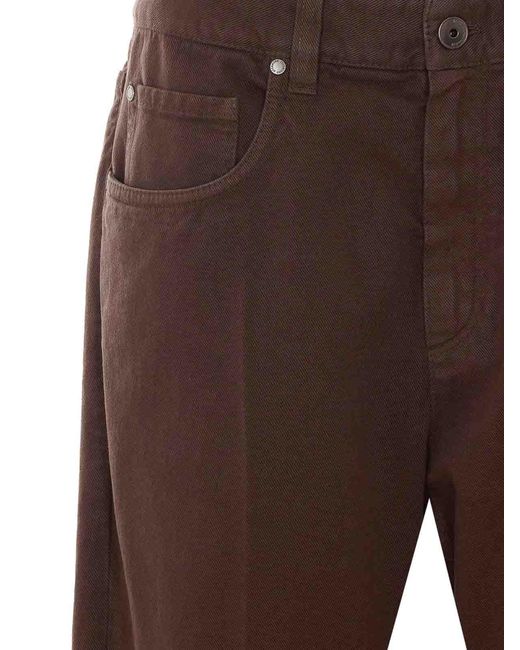 Brunello Cucinelli Brown Denim Pants