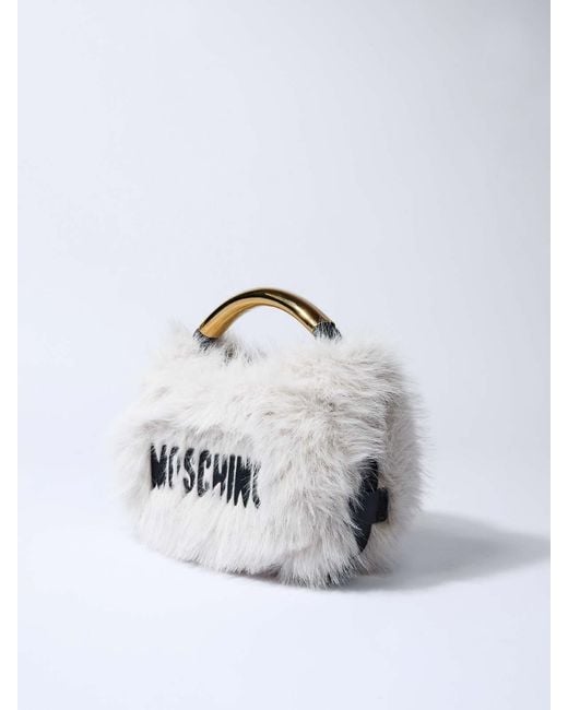 Moschino Metallic Handle Me Mini Furry