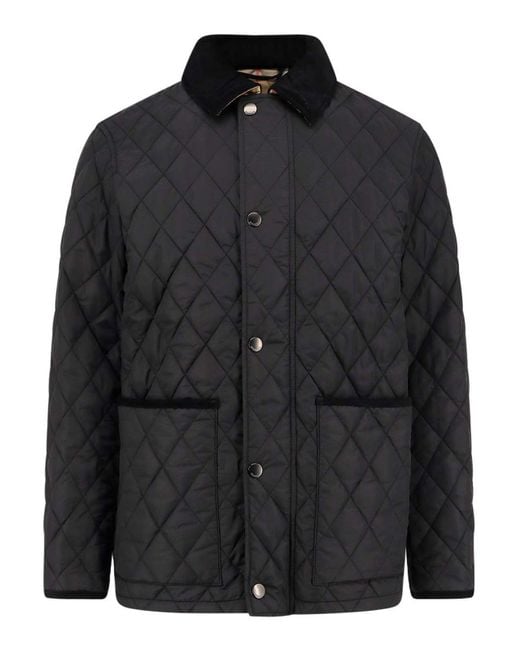 Burberry Black Padded And Quilted Haddington Jacket for men