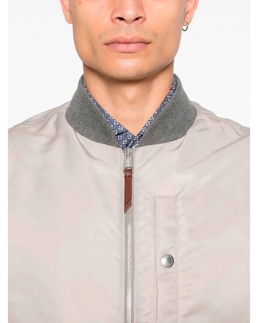 Brunello Cucinelli Natural Bomber Jacket for men