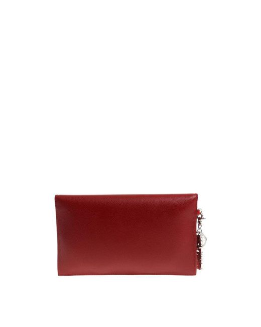 Vivienne Westwood Red Grainy Leather Clutch