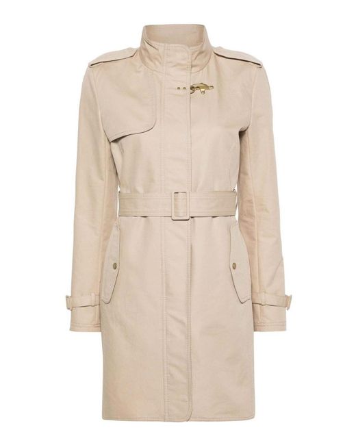 Fay Natural Virginia Cotton Twill Trench Coat