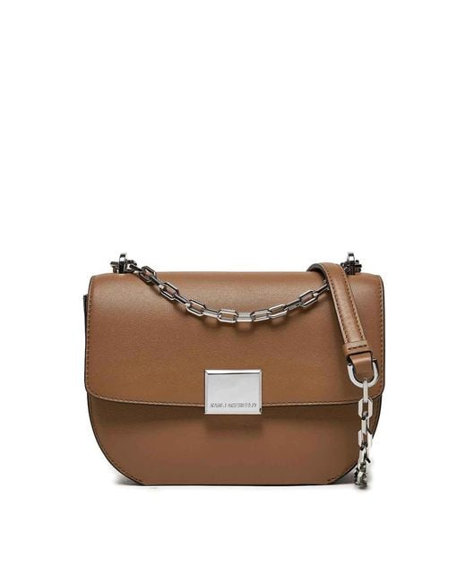 Karl Lagerfeld Brown K/Forever Sm Crossbody