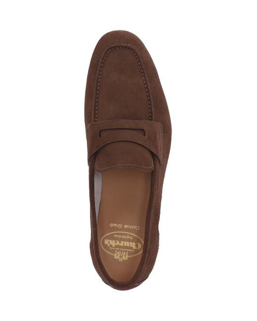 Church's Brown Suede Loafers for men