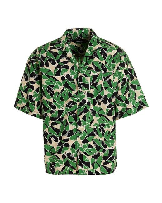 DSquared² Green Bowling Dropped Shirt for men
