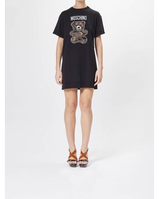 Moschino Black Orsetto Adrian Shirt Dress