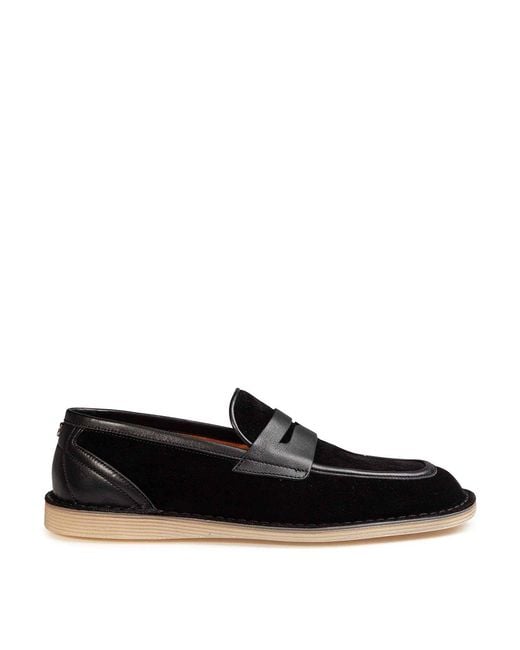 Dolce & Gabbana Black Dolce And Gabbana Calfskin Slipper for men