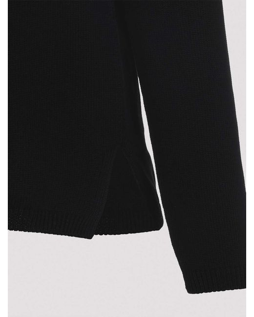 Rick Owens Black Oversized Extreme V-Neck Pullover for men