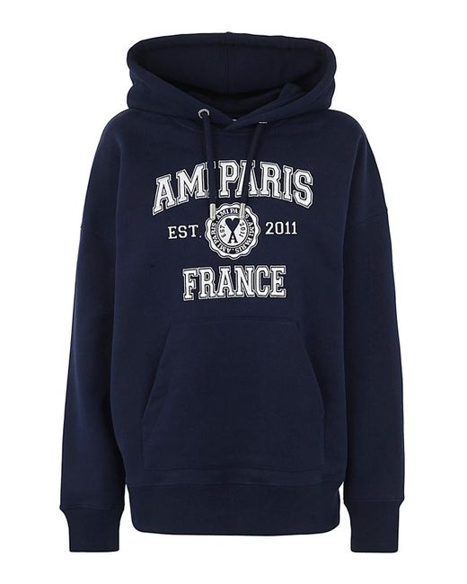 AMI Blue Ami Paris Hoodie Clothing
