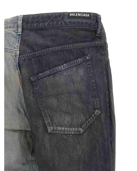 Balenciaga Gray Fifty-Fifty Jeans