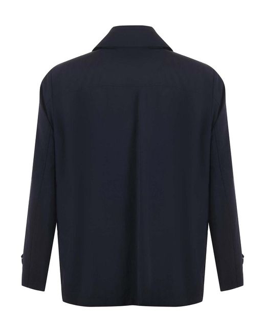 Fay Blue Jacket In Rep Nylon for men