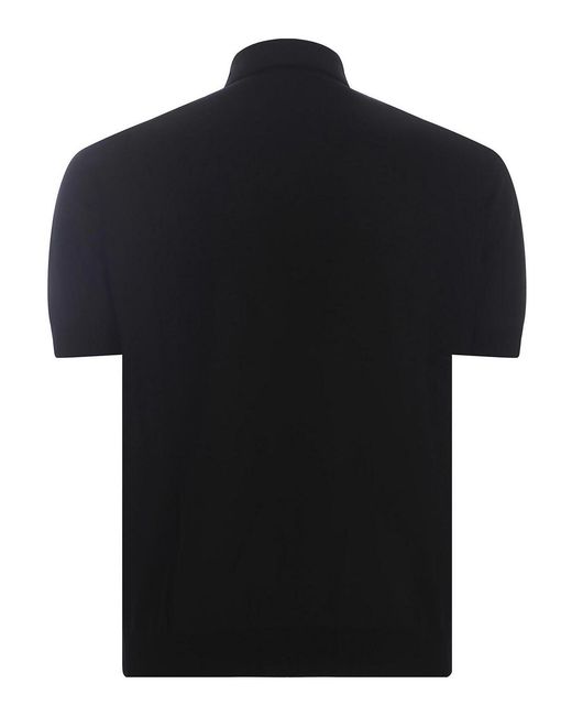 FILIPPO DE LAURENTIIS Black Polo for men