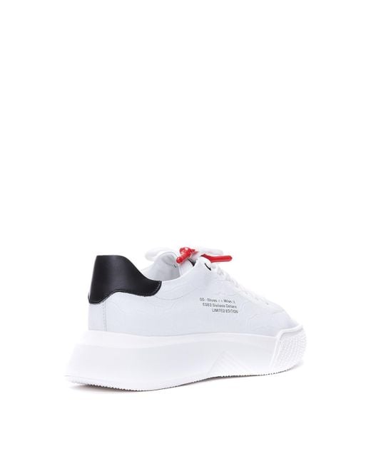 Giuliano Galiano White Logo Leather Sneakers for men