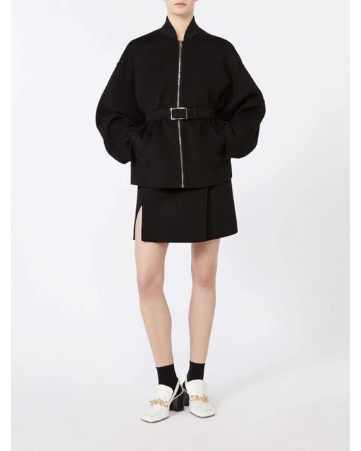 Sportmax Black Agora Oversized Bomber Jacket