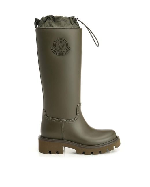 Moncler Green Kickstream High Rain Boots