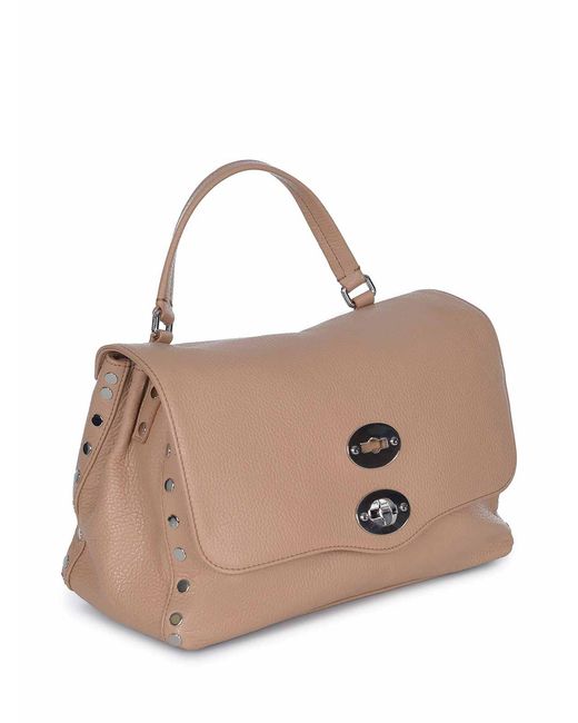 Zanellato Natural Handbag Made Of Hammered Leather