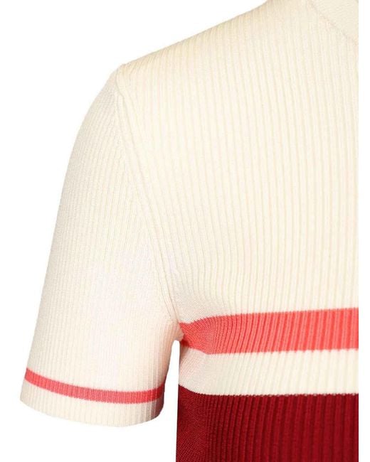 Self-Portrait Red Knit Top